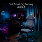 ASUS ROG Aethon Fabric Edition Gaming Chair, Dual-Density Seat Cushion, 2D Armrests with Soft Padding, Integrated Lumbar Support, All-Steel Frame
