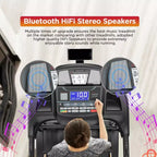 Electric Treadmill on Sale,Dual Motor Running Machine for Home with 0-20% Auto Incline,4.9HP Folding Treadmills for Walking,Incline Treadmill