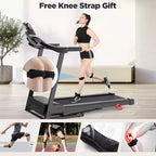 300LBS Capacity Folding Treadmill w/ Incline for Home, 3.75HP Portable Treadmill, 71 Program, Shock Absorption Belt,Walking Running Exercise Machine