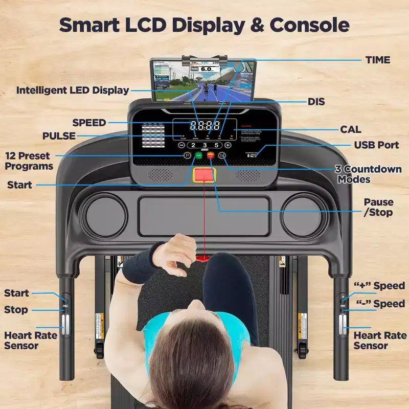 Treadmill on Sale,Treadmills Clearance with Adjustable Incline,7.5mph Speed Running Machine,Treadmill 300 lb Capacity,Walking Running Treadmill