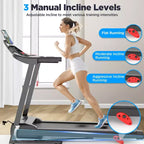 Portable Folding Treadmills Clearance, 2.75 HP Foldable Compact Treadmill for Home Office, Walking Running Treadmill with LED Display for Exercise