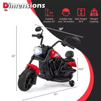Gymax Kids Motorcycle w/Headlight Music Training Wheels Foot Pedal for Boys Girls