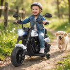 Gymax Kids Motorcycle w/Headlight Music Training Wheels Foot Pedal for Boys Girls