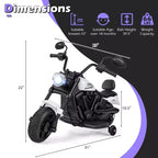 Gymax Kids Motorcycle w/Headlight Music Training Wheels Foot Pedal for Boys Girls