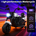 Gymax Kids Motorcycle w/Headlight Music Training Wheels Foot Pedal for Boys Girls