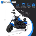 Gymax Kids Motorcycle w/Headlight Music Training Wheels Foot Pedal for Boys Girls