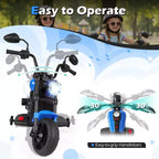 Gymax Kids Motorcycle w/Headlight Music Training Wheels Foot Pedal for Boys Girls
