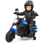 Gymax Kids Motorcycle w/Headlight Music Training Wheels Foot Pedal for Boys Girls