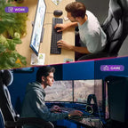 Acekool Ergonomic Gaming Chair for Adults, PU Leather, Massage Lumbar, Footrest, Adjustable, for Office or Gaming
