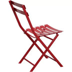Outdoor Foldable Round Table+2-Chair Terrace Tavern Set Anti Rust Metal Portable Courtyard Leisure Table and Chair