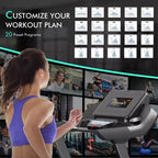 Gymax 4.75 HP Treadmill with APP and Auto Incline Folding Treadmill with Bluetooth Speakers and LED Display Electric Running Machine