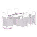 vidaXL Patio Bistro Set with Cushions Outdoor Furniture Beige Poly Rattan