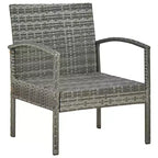 vidaXL Outdoor Chair Set Set of 3 Gray