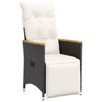 vidaXL Bistro Set Black, Cream White PE Rattan 8-Seater