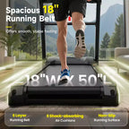 Folding Electric Treadmill for Home, 5HP Motor, 400 Lbs Capacity, Up to 12 MPH Running Machine with 20% Auto Incline, APP & Bluetooth Control
