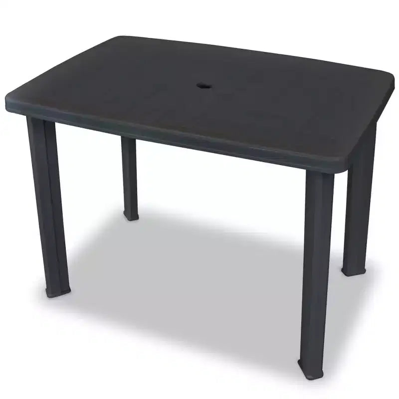 vidaXL Patio Bistro Set Outdoor Furniture Set Patio Table and Chairs Plastic - Anthracite