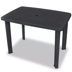 vidaXL Patio Bistro Set Outdoor Furniture Set Patio Table and Chairs Plastic - Anthracite