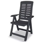 vidaXL Patio Bistro Set Outdoor Furniture Set Patio Table and Chairs Plastic - Anthracite