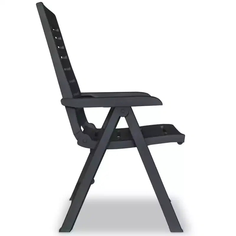 vidaXL Patio Bistro Set Outdoor Furniture Set Patio Table and Chairs Plastic - Anthracite
