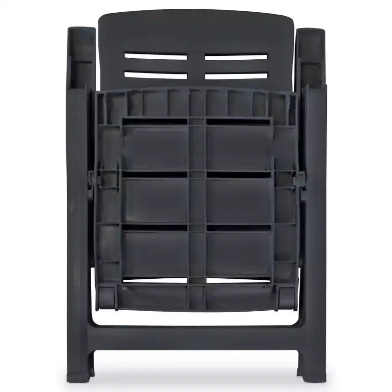 vidaXL Patio Bistro Set Outdoor Furniture Set Patio Table and Chairs Plastic - Anthracite