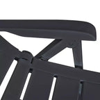 vidaXL Patio Bistro Set Outdoor Furniture Set Patio Table and Chairs Plastic - Anthracite