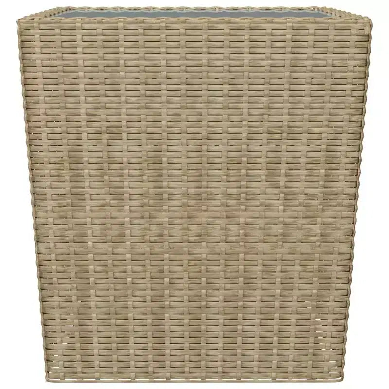 vidaXL Bistro Set Patio Table and Chair Set Poly Rattan and Tempered Glass