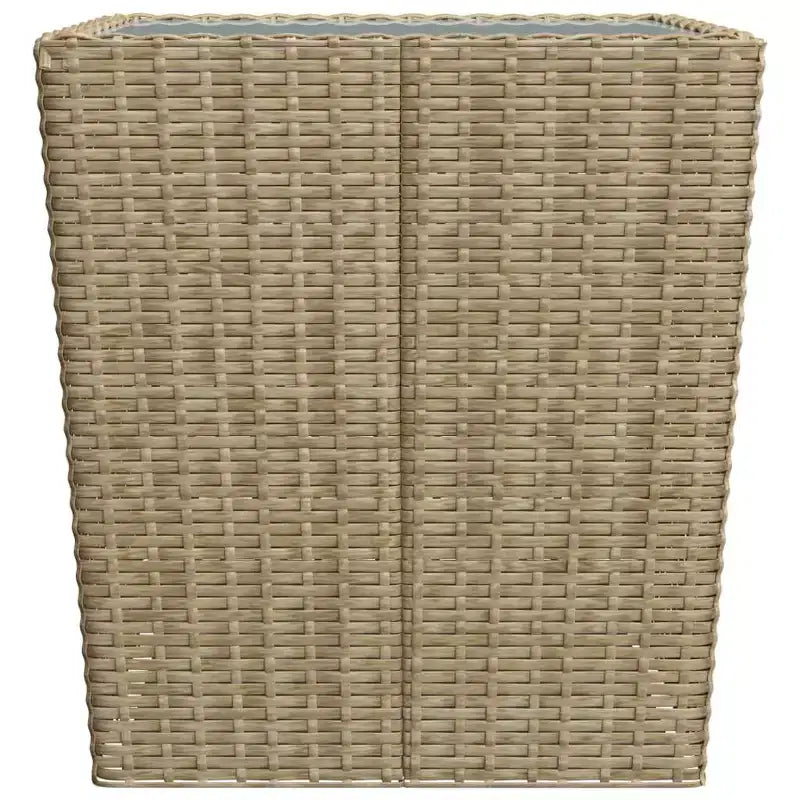 vidaXL Bistro Set Patio Table and Chair Set Poly Rattan and Tempered Glass