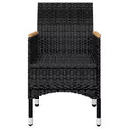 vidaXL Bistro Set Patio Table and Chair Set Poly Rattan and Tempered Glass