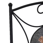 vidaXL Mosaic Bistro Set Terracotta Powder-coated iron, ceramic tile