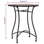vidaXL Mosaic Bistro Set Terracotta Powder-coated iron, ceramic tile