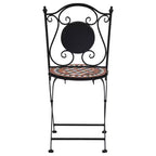 vidaXL Mosaic Bistro Set Terracotta Powder-coated iron, ceramic tile