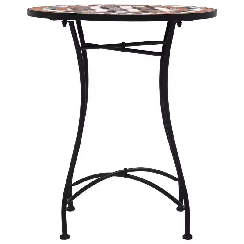 vidaXL Mosaic Bistro Set Terracotta Powder-coated iron, ceramic tile