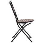 vidaXL Mosaic Bistro Set Terracotta Powder-coated iron, ceramic tile