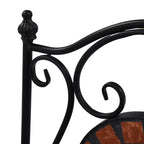 vidaXL Mosaic Bistro Set Terracotta Powder-coated iron, ceramic tile