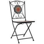 vidaXL Mosaic Bistro Set Terracotta Powder-coated iron, ceramic tile