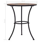 vidaXL Mosaic Bistro Set Terracotta Powder-coated iron, ceramic tile