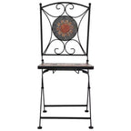 vidaXL Mosaic Bistro Set Terracotta Powder-coated iron, ceramic tile