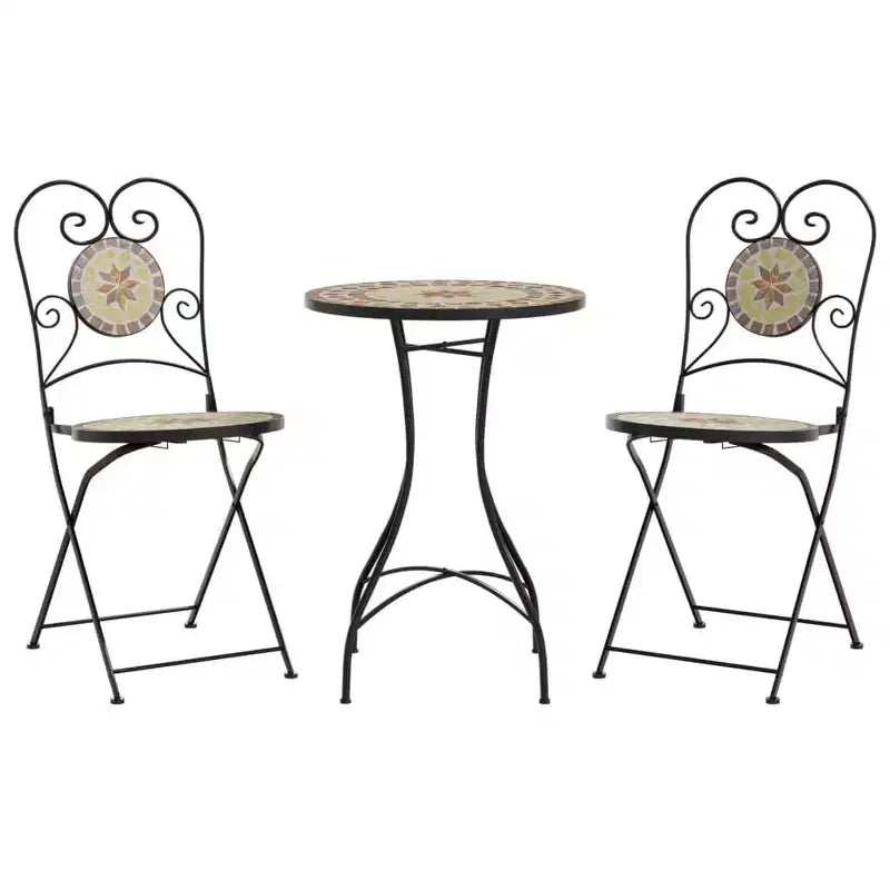 vidaXL Mosaic Bistro Set Terracotta and