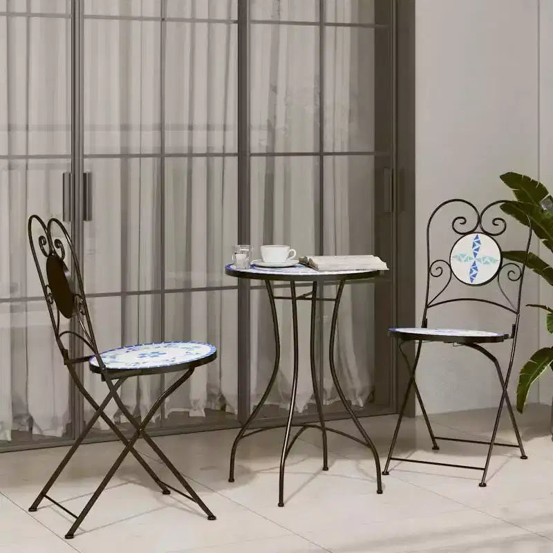 vidaXL Mosaic Bistro Set Terracotta and