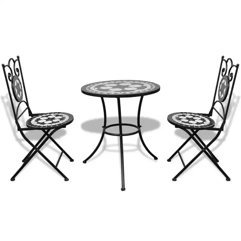 vidaXL Mosaic Bistro Set Terracotta and