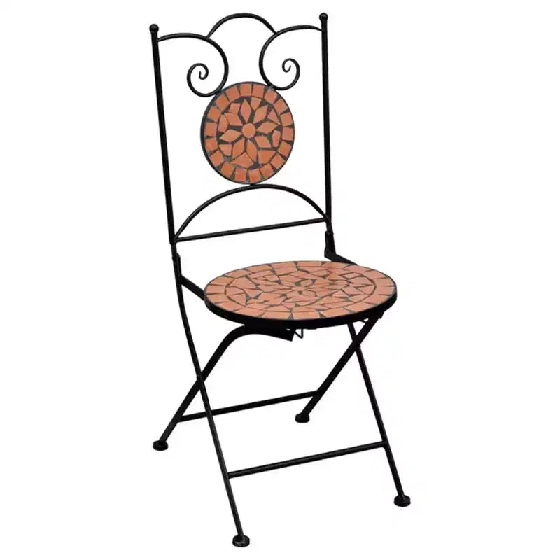 vidaXL Mosaic Bistro Set Terracotta and