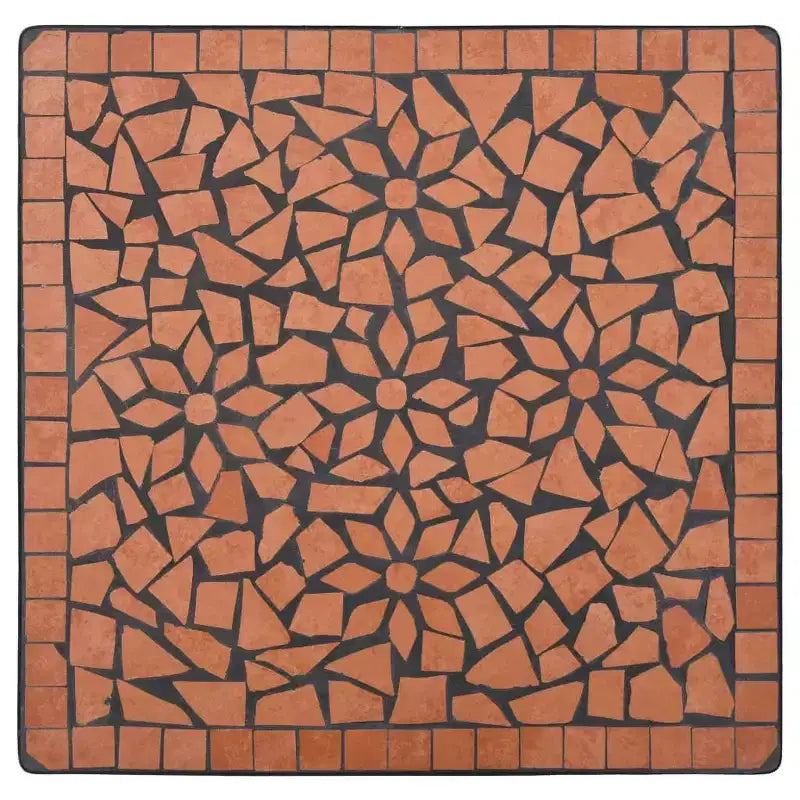vidaXL Mosaic Bistro Set Terracotta and