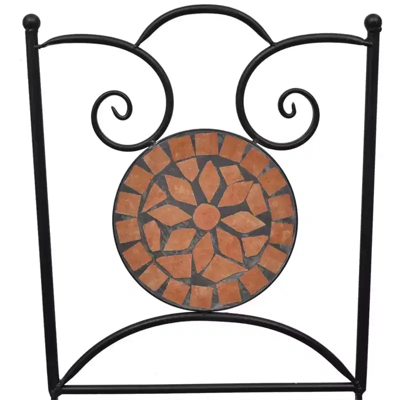 vidaXL Mosaic Bistro Set Terracotta and