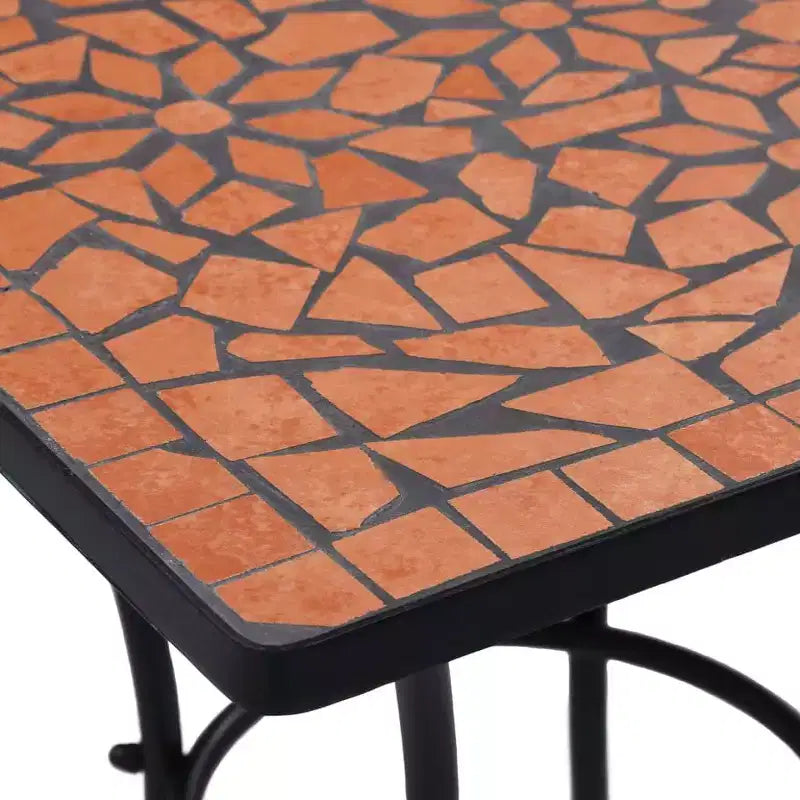 vidaXL Mosaic Bistro Set Terracotta and