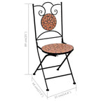 vidaXL Mosaic Bistro Set Terracotta and