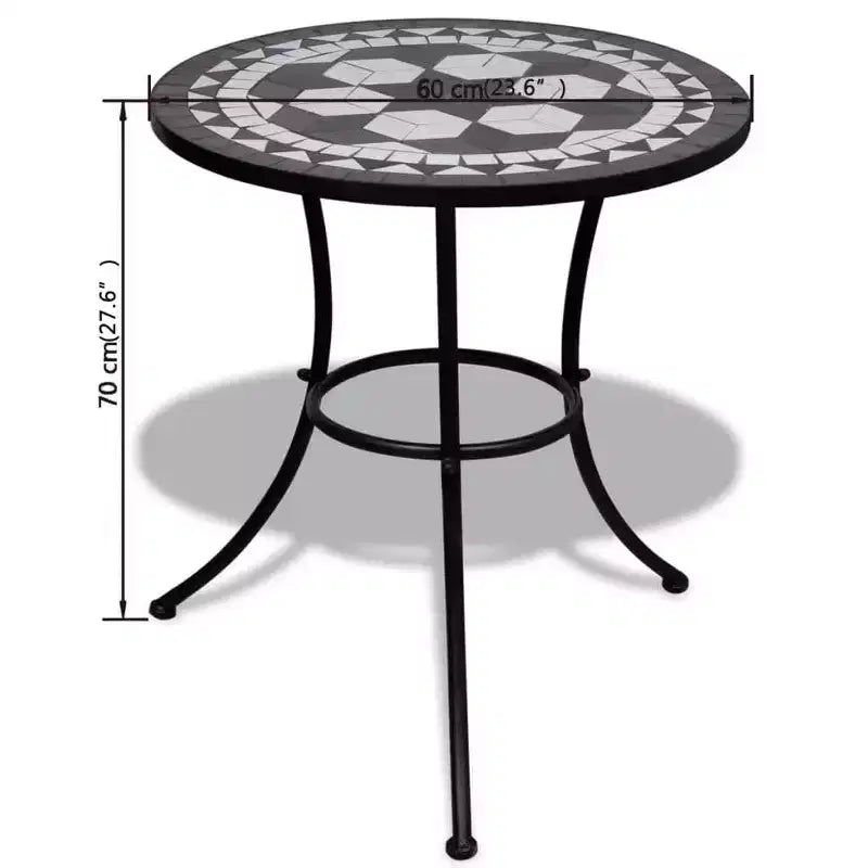vidaXL Mosaic Bistro Set Terracotta and
