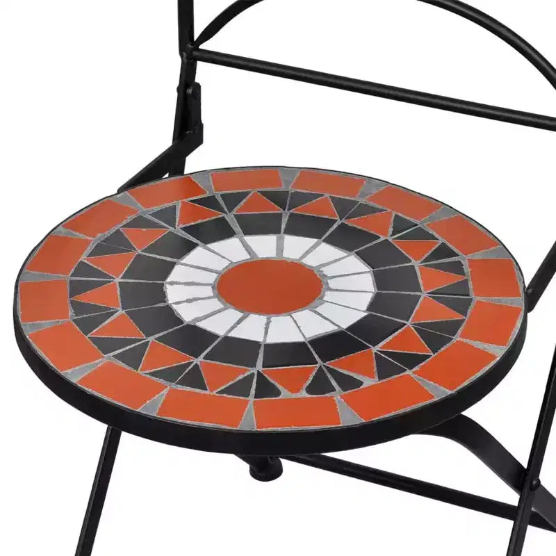 vidaXL Mosaic Bistro Set Terracotta and