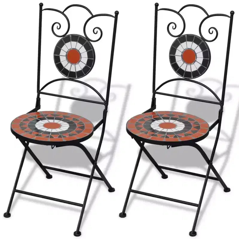 vidaXL Mosaic Bistro Set Terracotta and