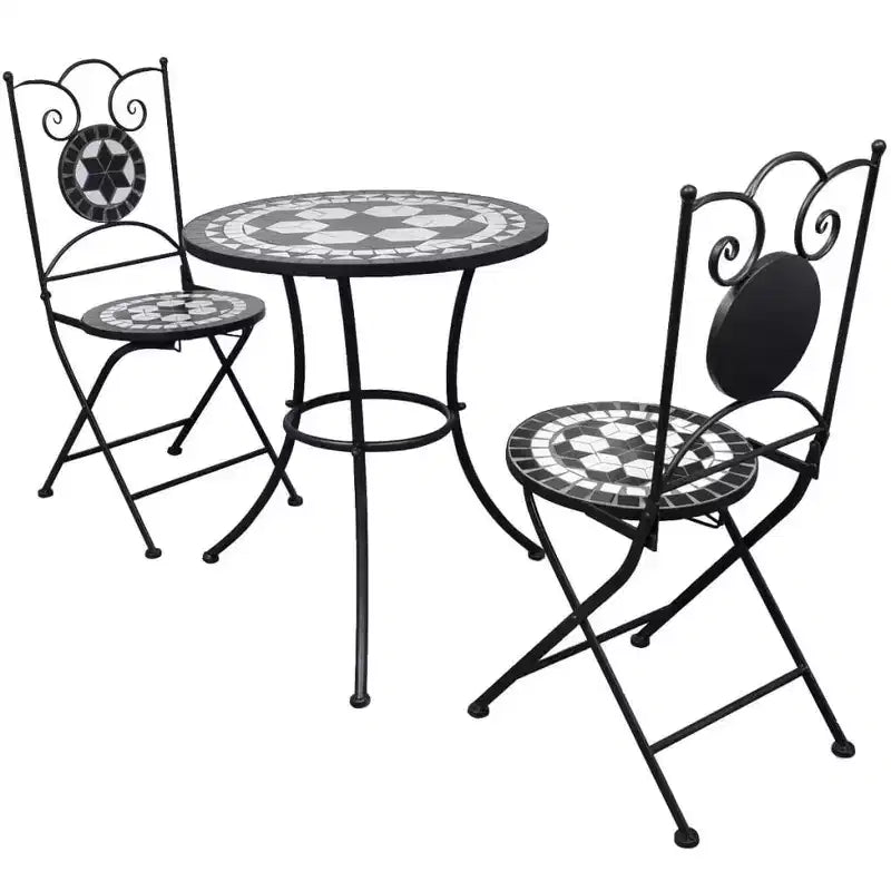 vidaXL Mosaic Bistro Set Terracotta and