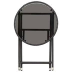vidaXL Patio Bistro Set Bistro Table 3 Piece Poly Rattan and Tempered Glass